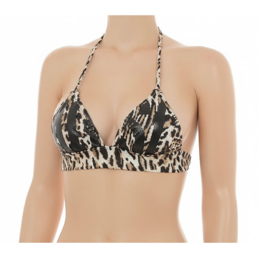Moschino Animal Print Halter Bikini Top (A57129409-1888) Women