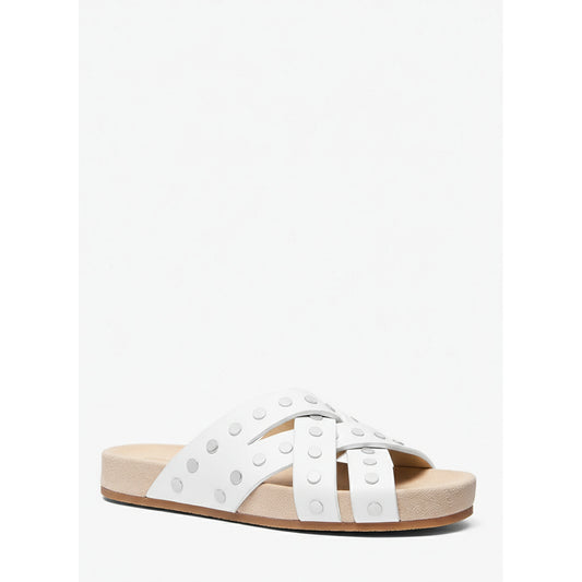 Michael Kors Studded Slide Sandals White (40S5IRFS6L-WHITE) Women