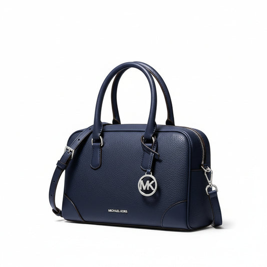 Michael Kors Thompson Leather Satchel Navy (35S5S7OS6L-NAVY) Women