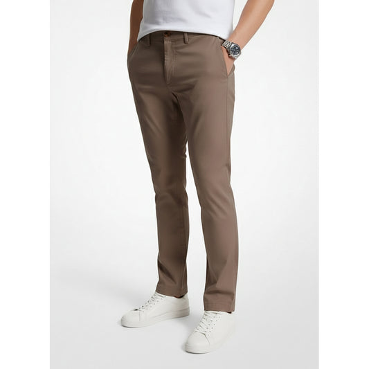 Michael Kors Slim Fit Chino Pants Brown (OR4301C4JJ-KHAKI) Women