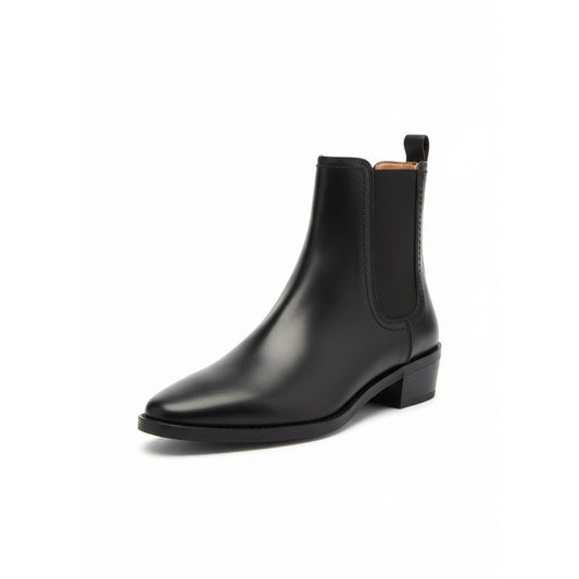 Michael Kors Black Leather Chelsea Boots (49F5WDME5L-BLK_BROWN) Women