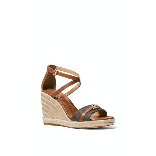 Michael Kors Wedge Espadrille Sandals Brown (40R5MAMS2B-BROWN_LUGGAGE) Women