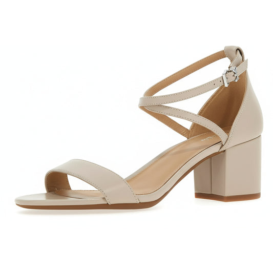 Michael Kors Strappy Block Heel Sandals Beige (40F2SEMA1L-LIGHT-SAND) Women