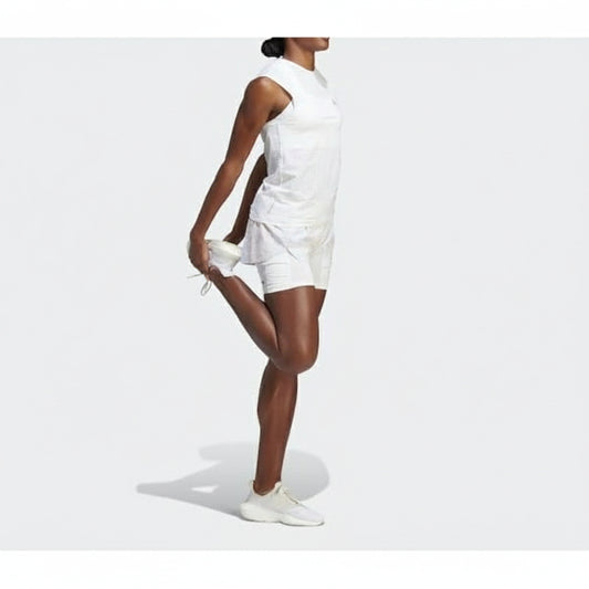 Adidas Shorts FAST 2IN1 AOP (HS8614-WHITE_ALUMIN) Women