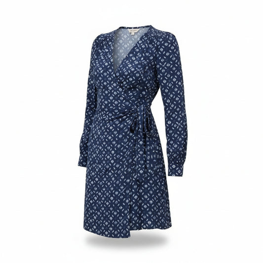 Pepe Jeans Diamond Print Wrap Dress Navy (PL953252-0AA) Women