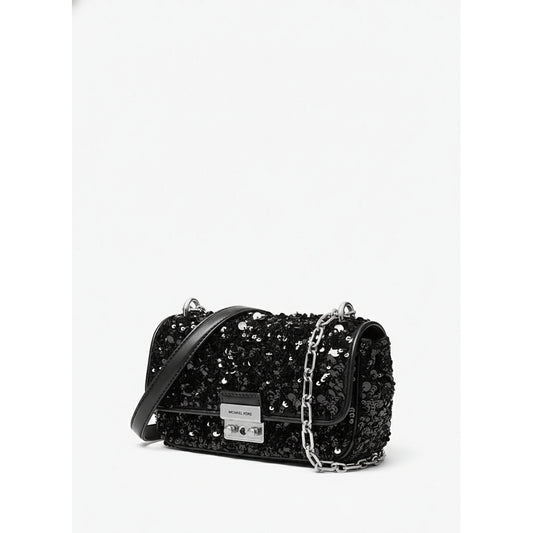 Michael Kors Black Sequin Chain Shoulder Bag (30S4S2RL5I-BLACK) Women