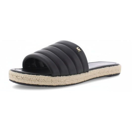 Michael Kors Quilted Slide Sandals Black (40S1ROFA1L-BLACK) Women