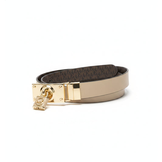 Michael Kors Reversible Logo Belt Camel Combo, Women