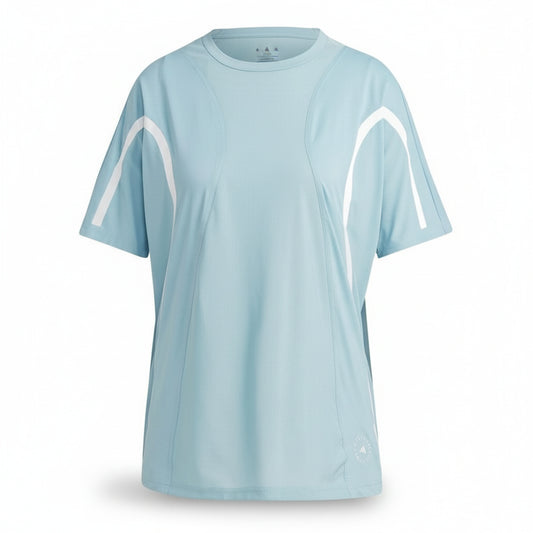 Adidas Three Stripe Athletic Tee Light Blue, Women