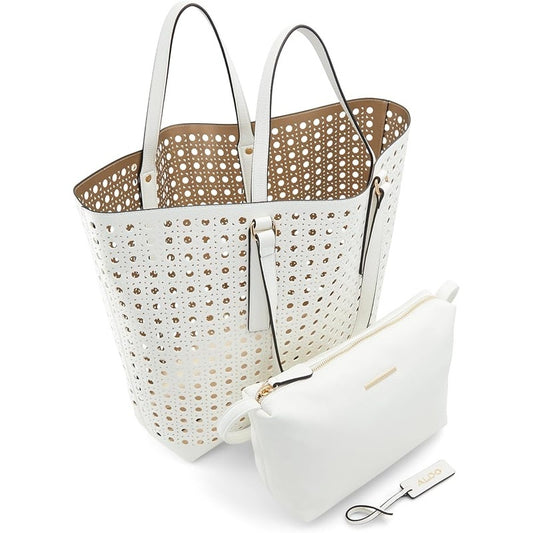 Michael Kors Perforated Tote Bag White (35T5SV0T3Y-OPTIC-WHITE) Women