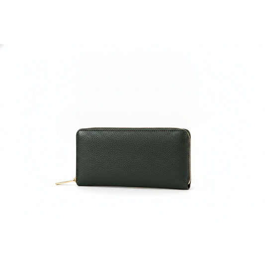 Michael Kors Carson Dark Green Pebbled Leather Zip Wallet, Women
