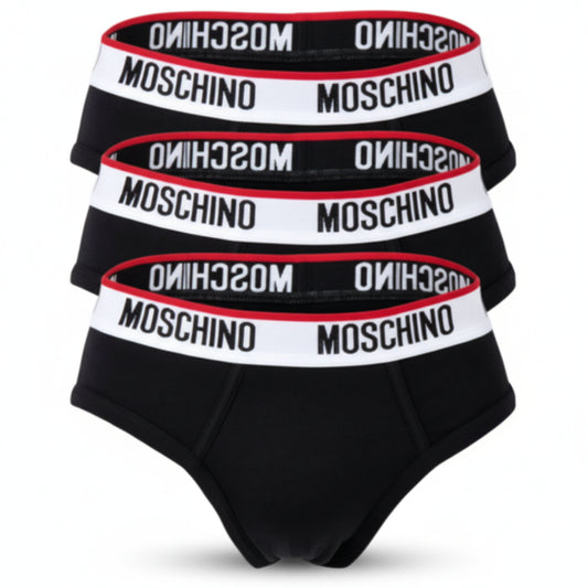 Moschino Logo Band Brief Black 3-Pack (A13934300-0555) Men