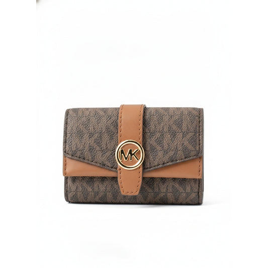 Michael Kors Greenwich Signature Trifold Wallet Brown, Women