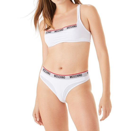 Moschino Logo Band Bra Set White (A13834402-0001) Women