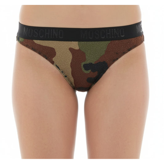 Moschino Camouflage Print Thong Green (A13024403-1888) Women