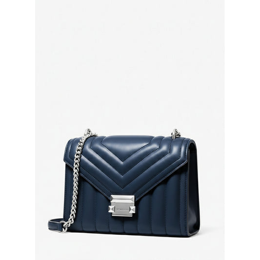 Michael Kors Whitney Quilted Crossbody Navy, Women