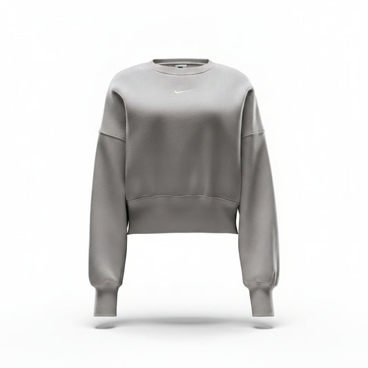 Nike Grey Cropped Sweatshirt, Women