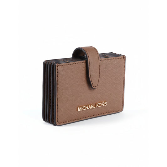 Michael Kors Jet Set Leather Card Wallet Luggage (35F2GTVD0L-LUGGAGE) Women