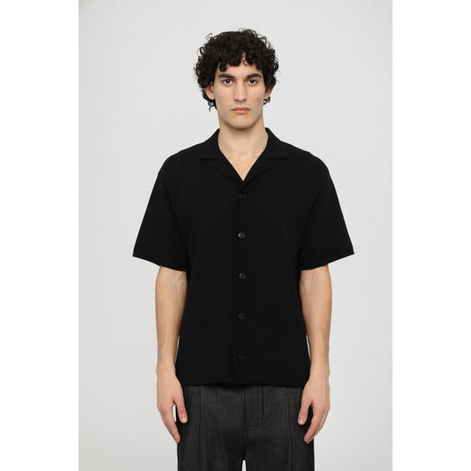 Michael Kors Black Short Sleeve Camp Shirt (CS4405QDVN-BLACK) Women