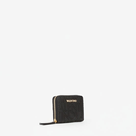 Mario Valentino Black Embossed Zip Wallet (VPS8PG137-001) Women