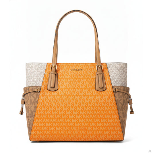 Michael Kors Voyager Signature Tote Pop Orange Multi, Women