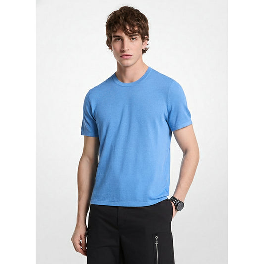 Michael Kors Light Blue Crew Neck T-Shirt (CR5608V687-DUSTY) Men