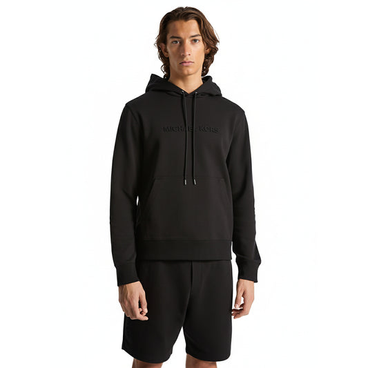 Michael Kors Black Embossed Logo Hoodie (CR552G25MF-BLACK) Women