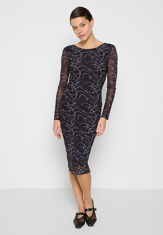 MESH AOP DRESS Women