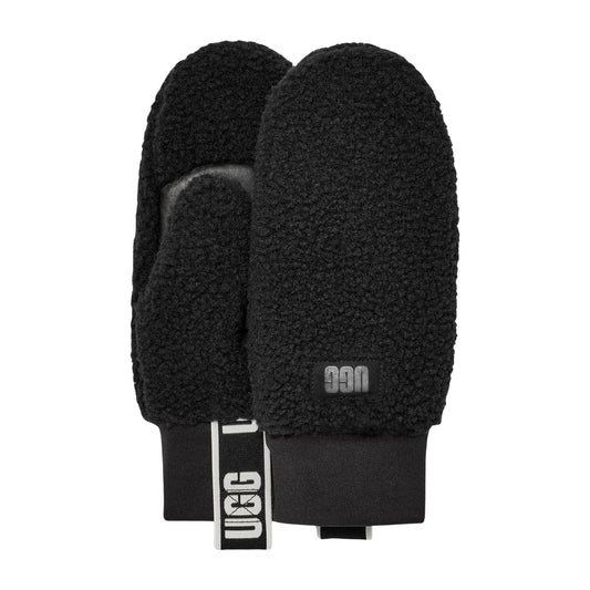 UGG UGGfluff Logotape Mittens (101099-BLK) Women