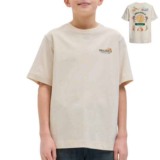 Jack & Jones Acapulco Retro Element Back Shirt Boys (12278376-ECRU) Kids