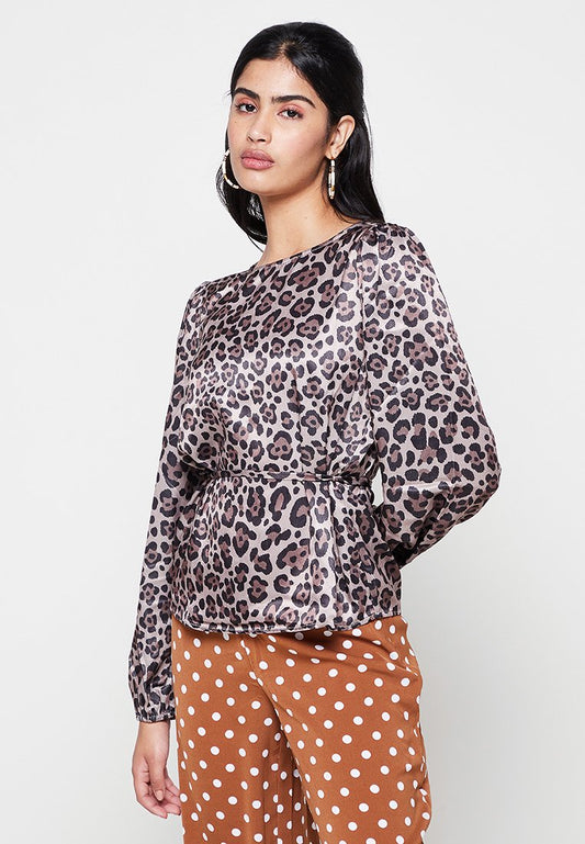 VILA VIALY L/S BALLON SLEEVE TIE BELT TOP/KA (ZZO1K9V12) Women