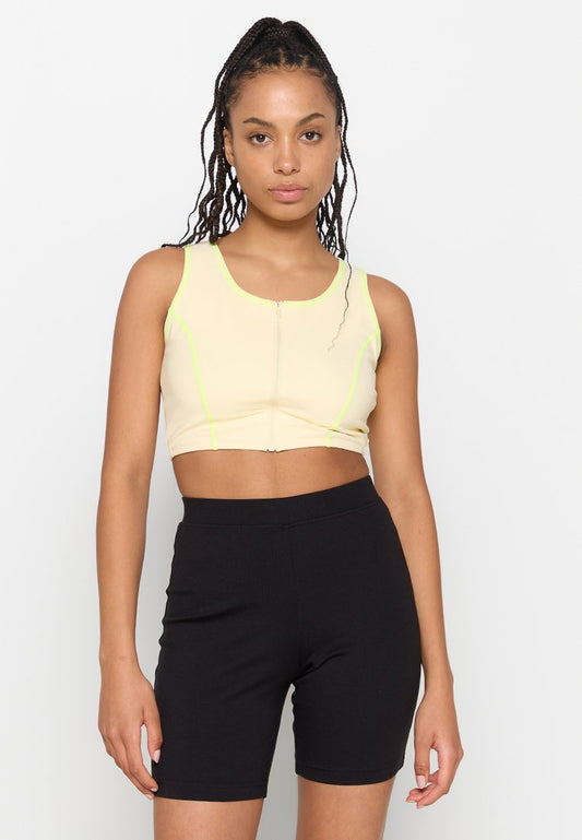ATHLETIC BRA, FOR WOMEN, ROUNDNECK, SOLID COLOUR, WITH LOG Women