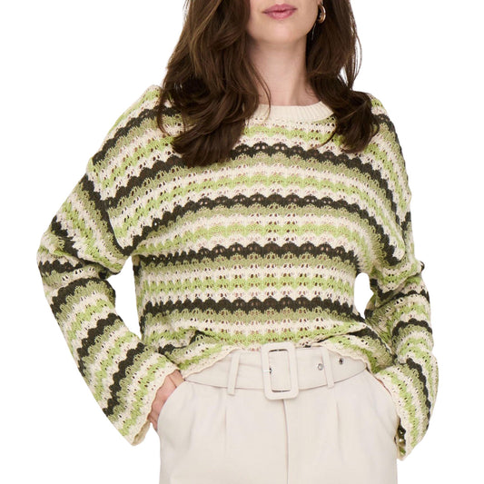 Only Asa Short Knitted Sweater (15339609-BIRCHSAGE) Women