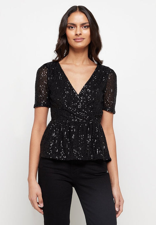Pieces BLOUSE - OPEN NECKLINE FEM KNIT PL100 (ZZO1TK923-Q00) Women