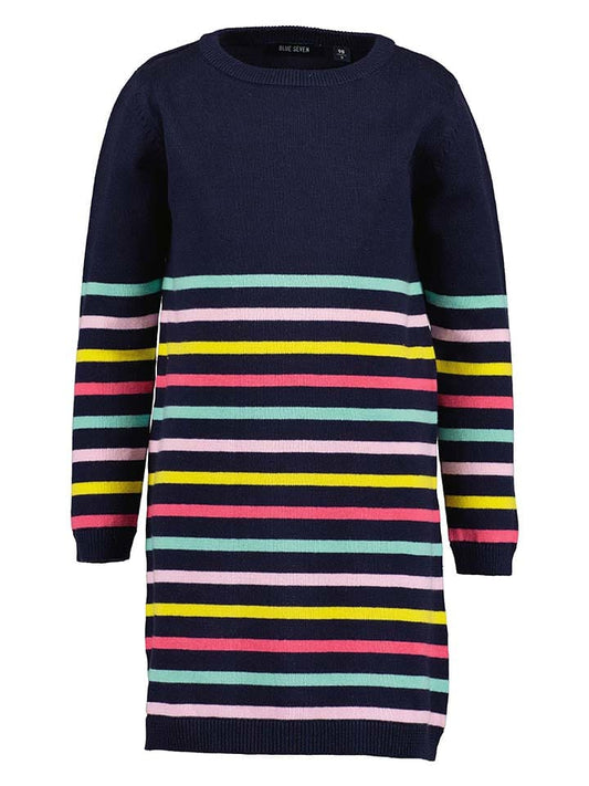 Blue Seven Knitted Dress Multicolour Kids