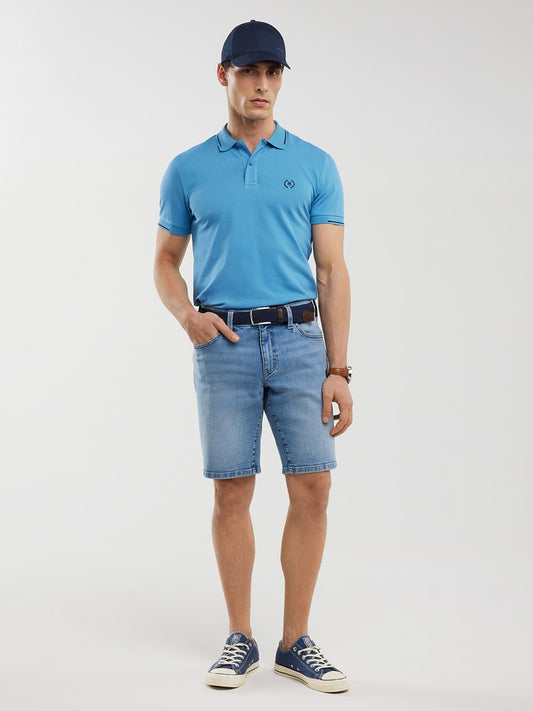 BIG STAR Polo Shirt Light Blue Men