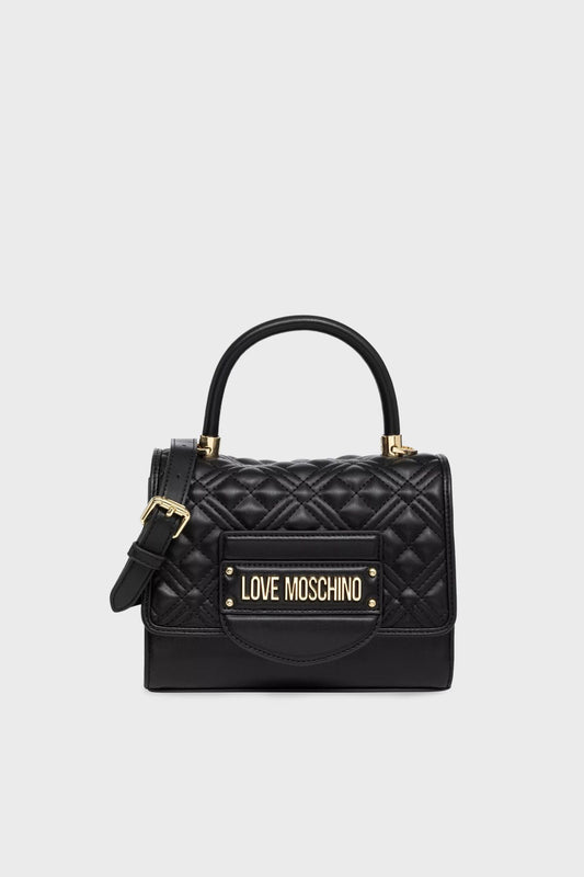 Love Moschino BORSA QUILTED PU NERO GALV ORO (JC4055PP1ILA0000) Women