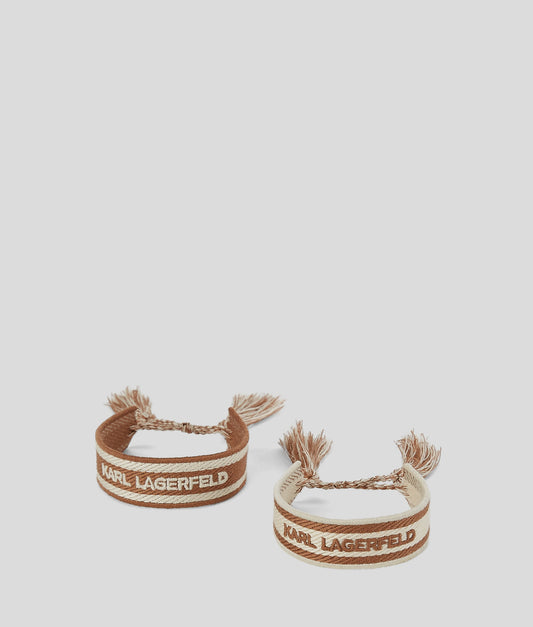 Karl Lagerfeld K/Woven Bracelet Set Neutral Mushroom Brown (241W3940798) Women