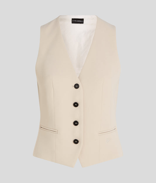 Karl Lagerfeld Tailored Waistcoat Beige (246W1411190) Women