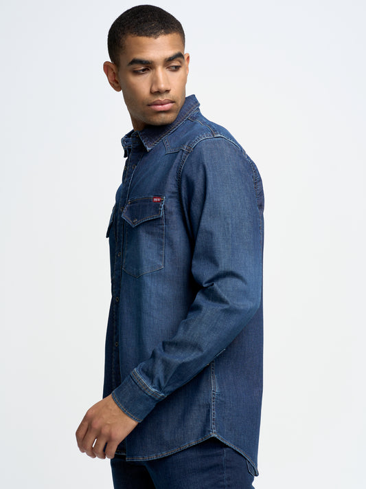 Big Star Men shirts (Big Star Shirt Shirt 141808 Dark Denim)