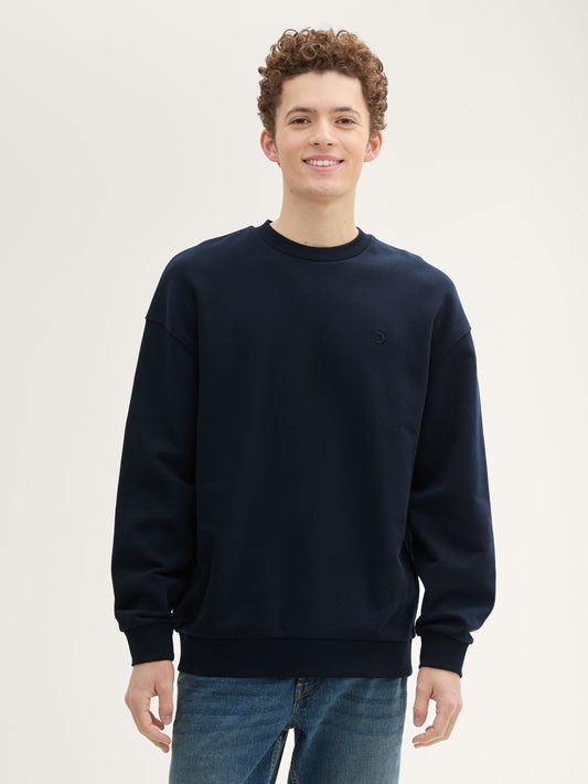 Tom Tailor Men hoodless sweatshirts (1043502_dark blue)