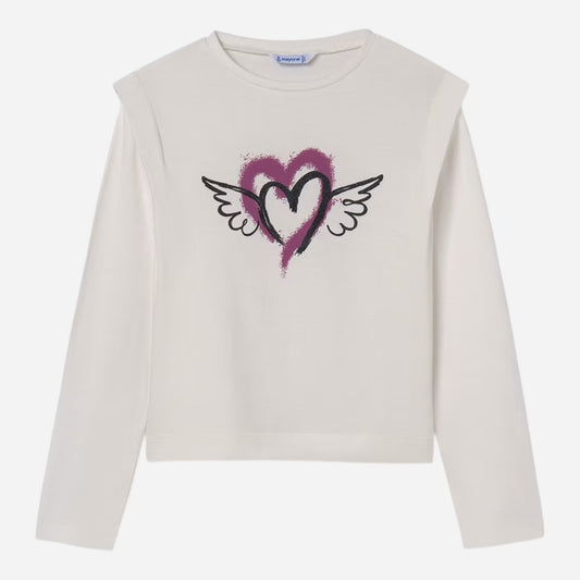 Mayoral Kids long-sleeved T-shirts (7.012-10_Cream)