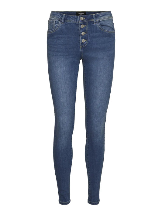 Tanya Piping Button J Medium Blue Denim (10284206) Women