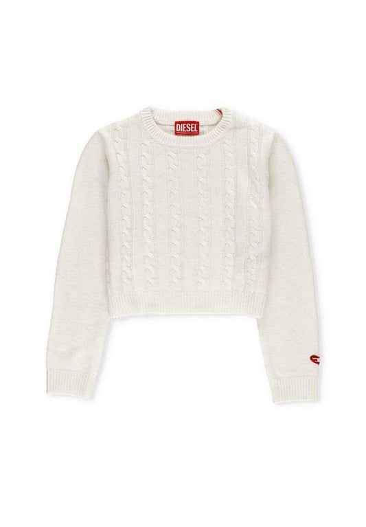 Diesel Felpa in lana white (DI123J00C-A11) Kids