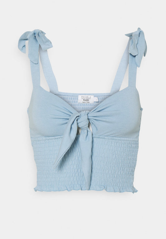 PAMELA REIF X ZALANDO -recycled front tie detail top Women