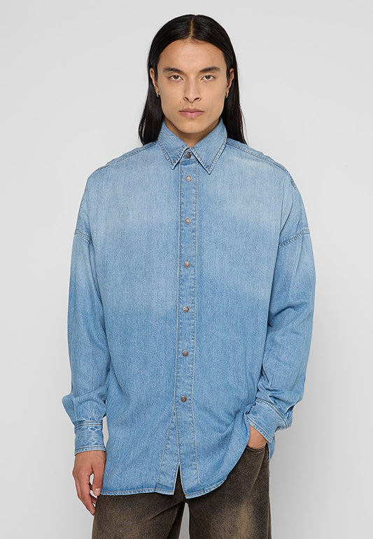 Diesel Shirts & Woven Tops Blue (ZZO2UVX44-K00) Men