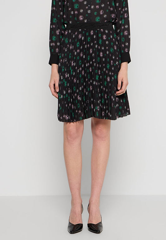 DOTS AOP PLEATED SHORT SKIRT Women