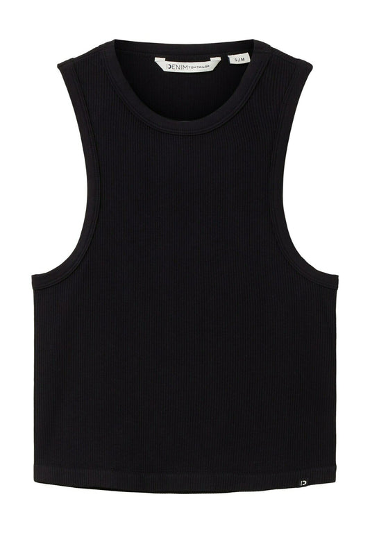 T-Shirt Top aus feinem Ripp Women
