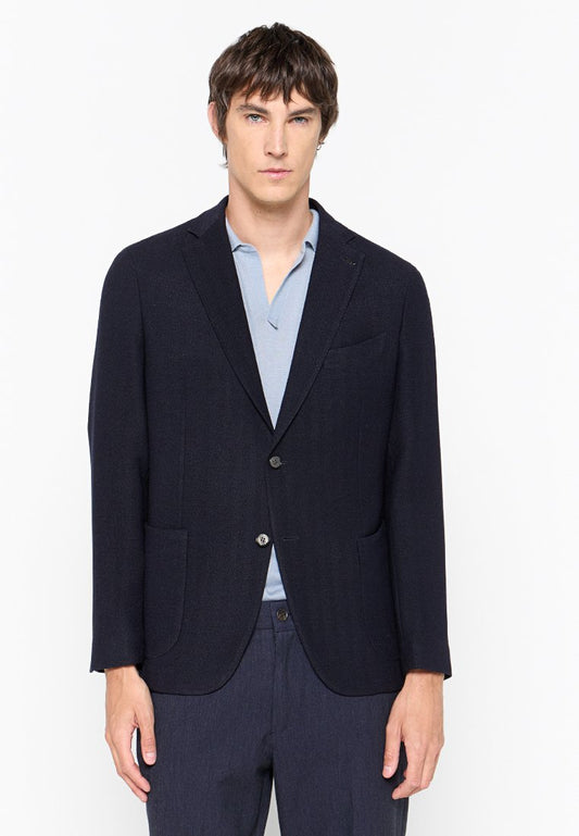 Michael Kors STRUCTURED HERRINGBONE BLAZER Dark Blue (ZZO2N5R05-K00) Men