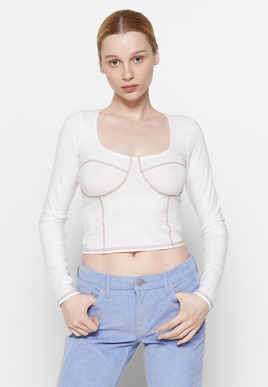 Hollister Co. DEC 4 DTC LS TREND DROP CORSET SEAMING 3CC $24.95 (ZZO2EUK19-S00) Women